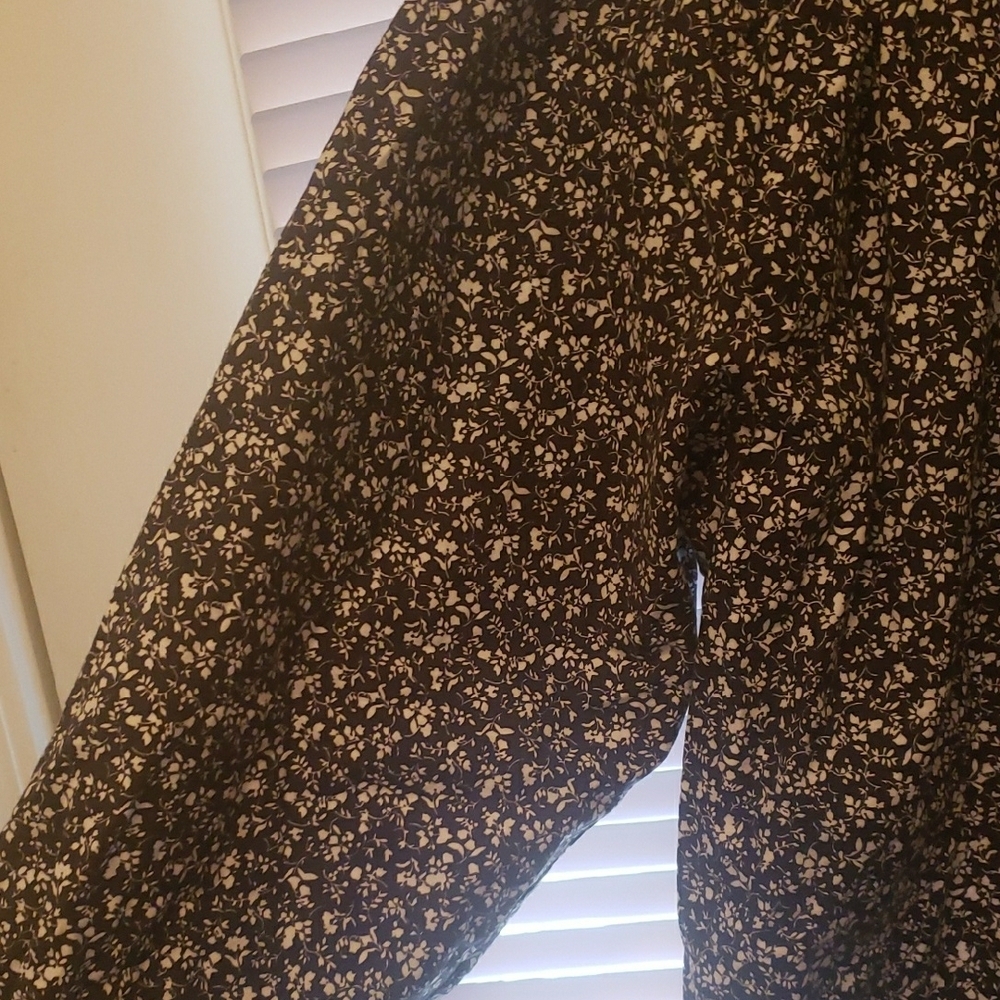 Zara Black and White Floral Dress- POPLIN DRESS - Picture 8 of 13